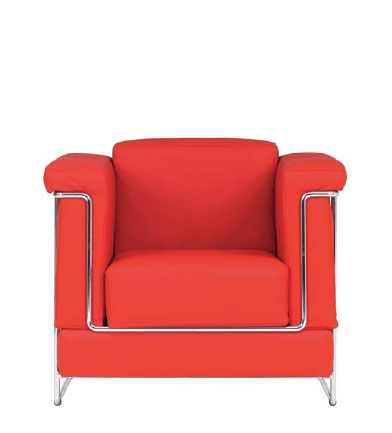 Carat: Sessel, Modell CA 082, rotes Leder
