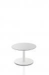 Tisch Kaleox, Basisversion; <br>runde Tischplatte Ø 60 cm, weiß; <br>Gestell weiß lackiert; Tischhöhe 40 cm