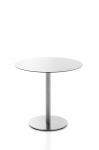 Tisch Kaleox, Basisversion; <br>runde Tischplatte Ø 80 cm, weiß; <br>Gestell verchromt; Tischhöhe 74 cm