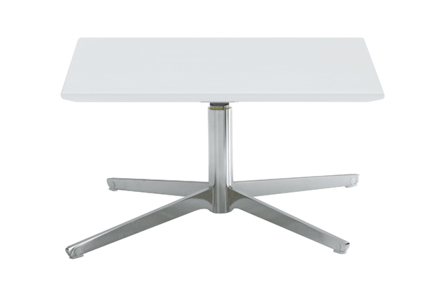 Tisch Kaleox, Alternativversion 1; <br>quadratische Tischplatte 60 x 60 cm, wei; <br>Gestell verchromt; Tischhhe 40 cm