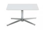 Tisch Kaleox, Alternativversion 1; <br>quadratische Tischplatte 60 x 60 cm, weiß; <br>Gestell verchromt; Tischhöhe 40 cm