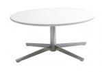 Tisch Kaleox, Alternativversion 1; <br>runde Tischplatte Ø 60 cm, weiß; <br>Gestell verchromt; Tischhöhe 40 cm