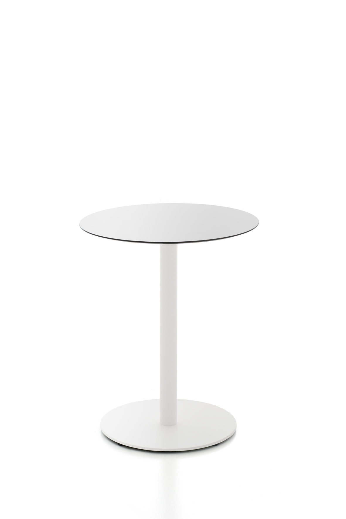 Tisch Kaleox, Basisversion; <br>runde Tischplatte  60 cm, wei; <br>Gestell wei lackiert; Tischhhe 74 cm