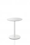 Tisch Kaleox, Basisversion; <br>runde Tischplatte Ø 60 cm, weiß; <br>Gestell weiß lackiert; Tischhöhe 74 cm