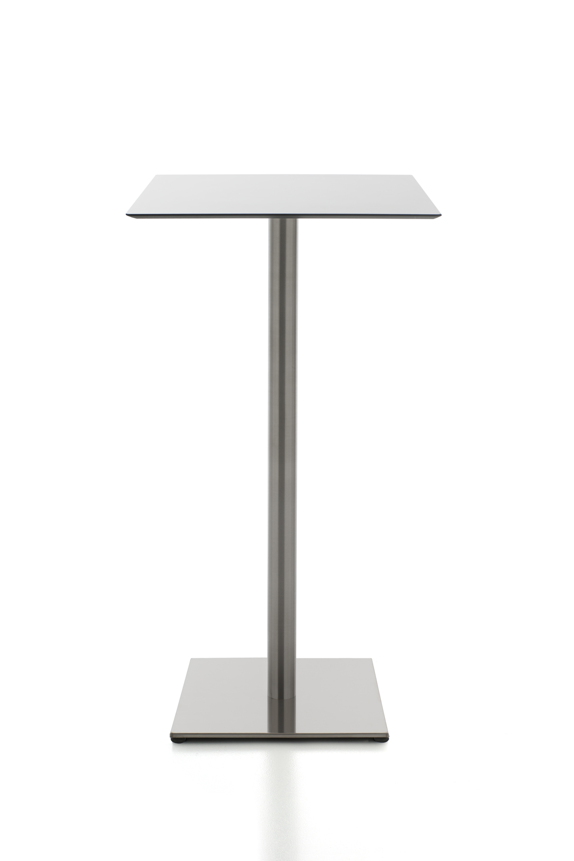 Tisch Kaleox, Basisversion; <br>quadratische Tischplatte 60 x 60 cm, wei; <br>Gestell verchromt; Tischhhe 109 cm
