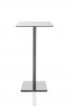 Tisch Kaleox, Basisversion; <br>quadratische Tischplatte 60 x 60 cm, weiß; <br>Gestell verchromt; Tischhöhe 109 cm